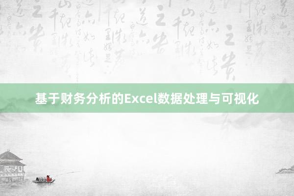 基于财务分析的Excel数据处理与可视化